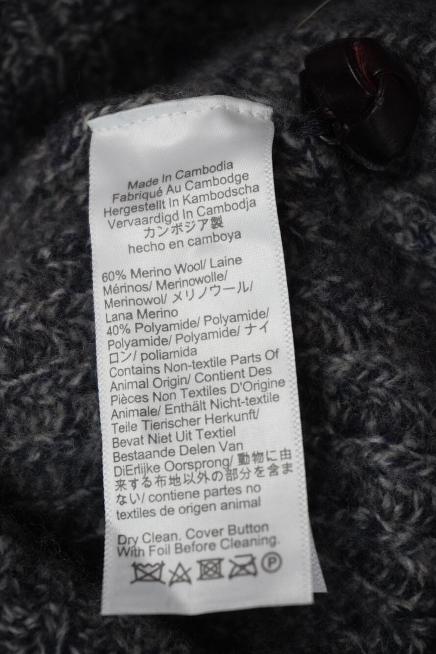 J Crew Rugged Merino Cardigan Sweater Mens Small Gray Shawl Collar Knit Pockets - Picture 14 of 16